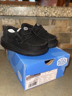 Hey Dude Kids Black Slip-Ons